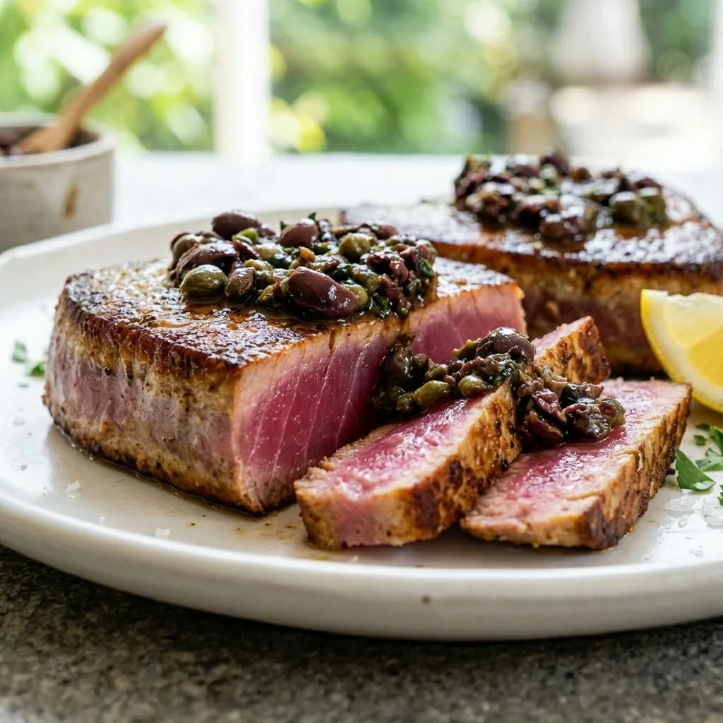 Seared Tuna with Olive Tapenade