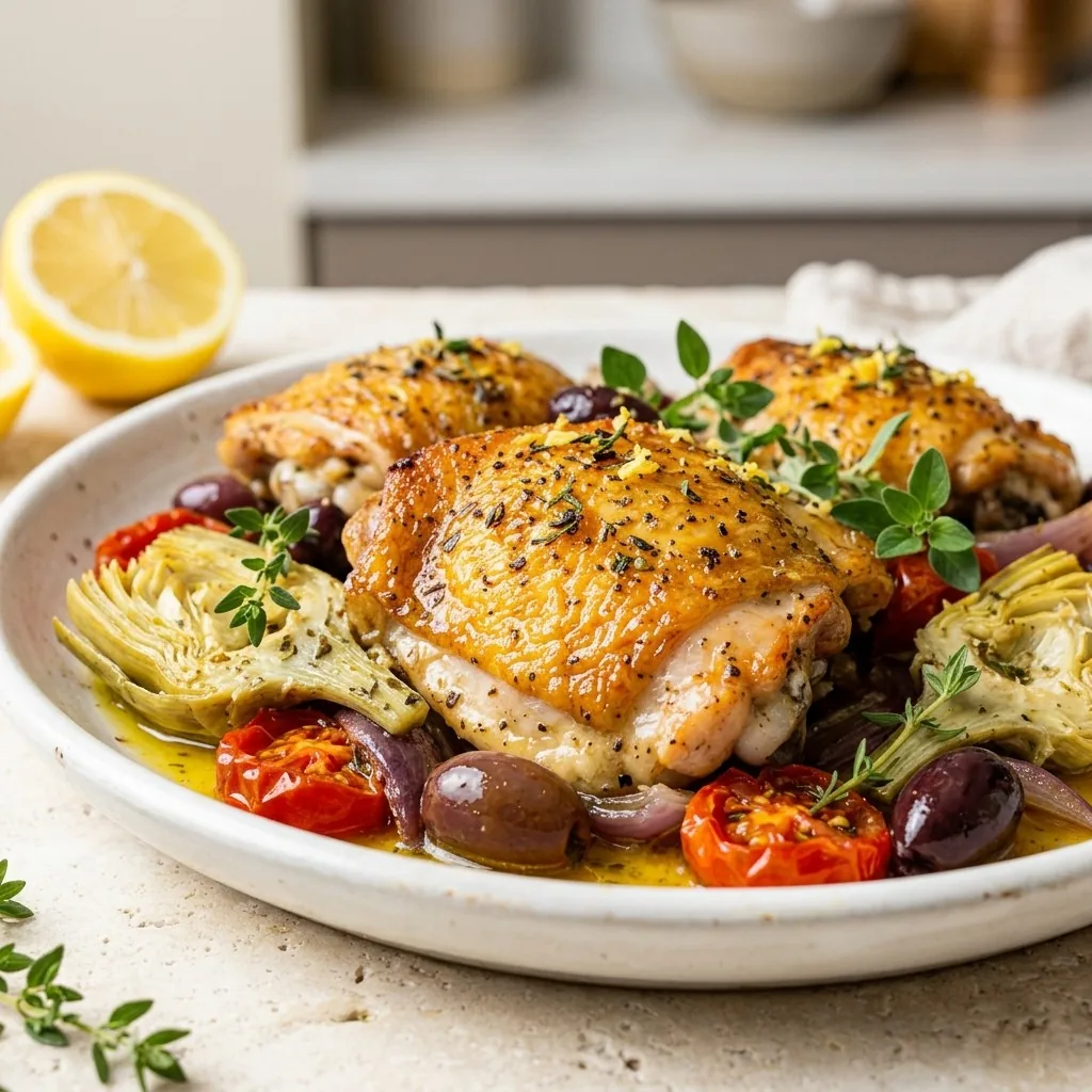 Mediterranean Baked Chicken with Artichokes