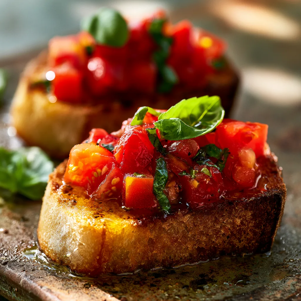 Bruschetta with Tomatoes and Basil
