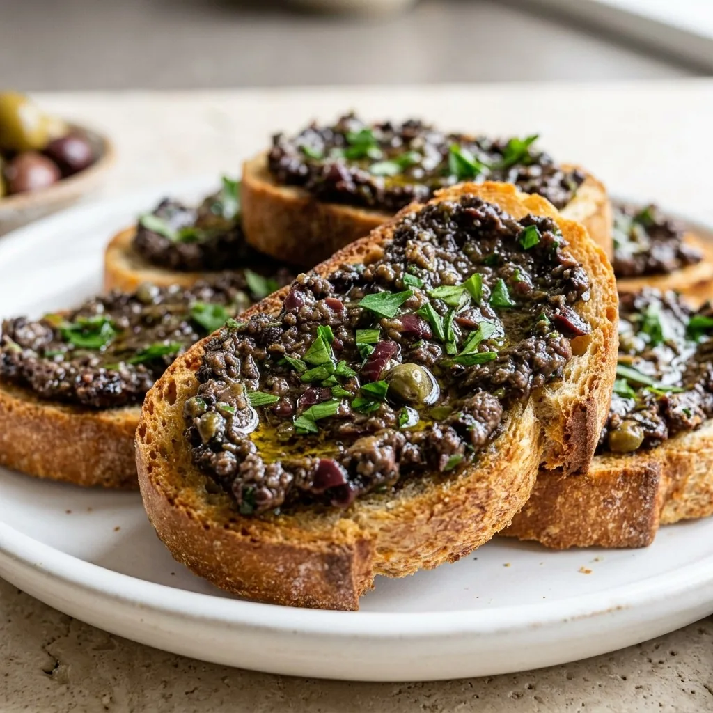 Tapenade on Crostini