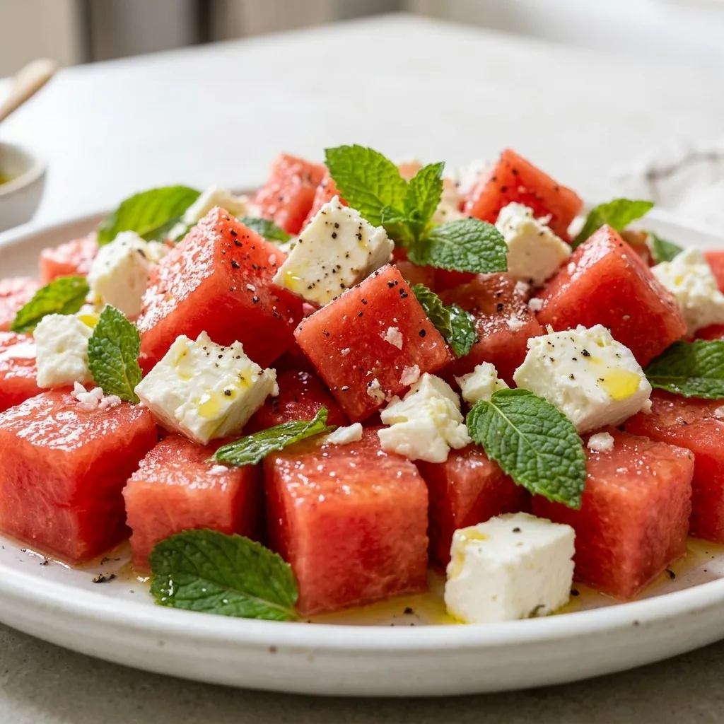 Feta Cheese with Watermelon