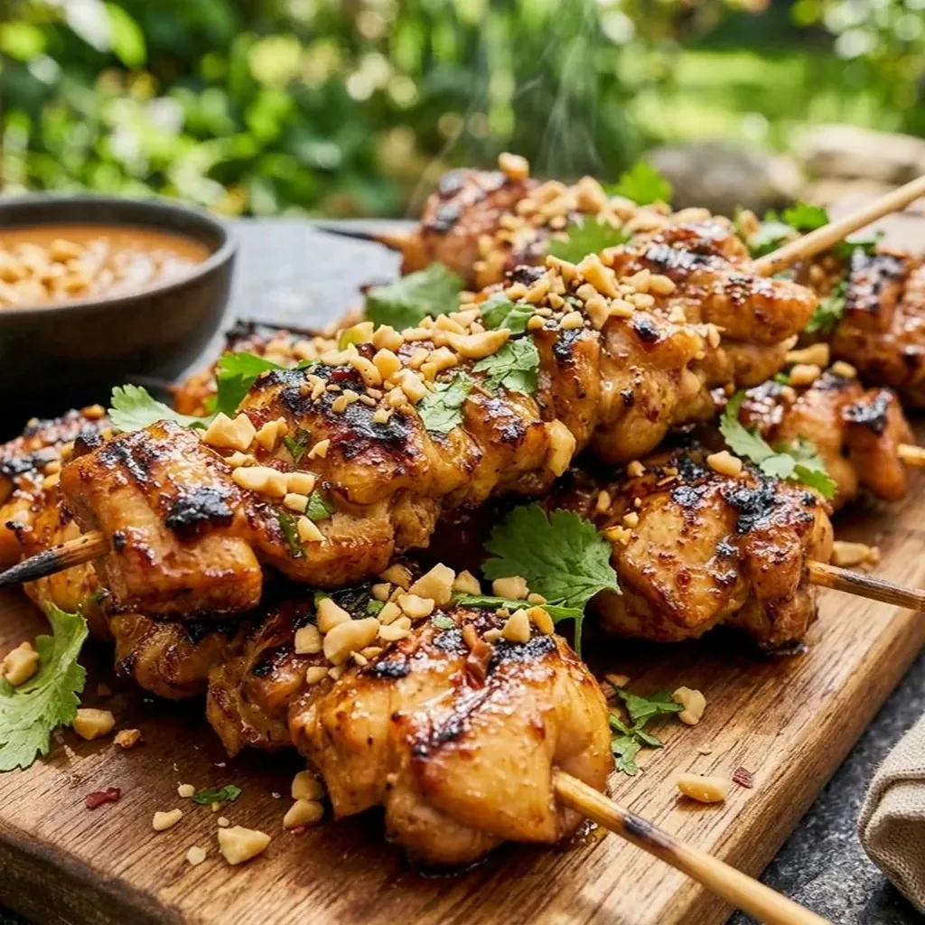 Chicken Satay with Peanut Sauce