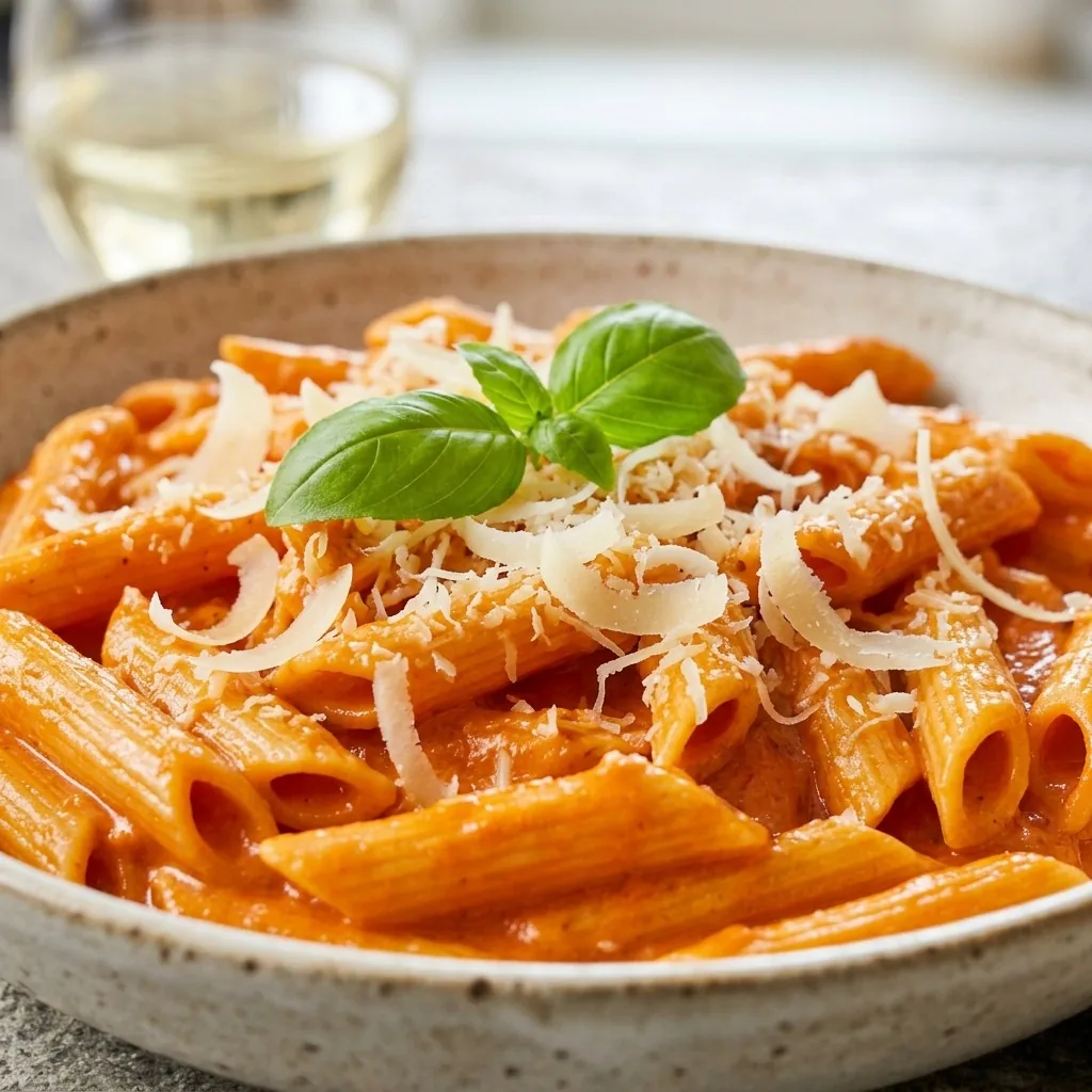 Penne alla Vodka with Homemade Tomato Cream Sauce