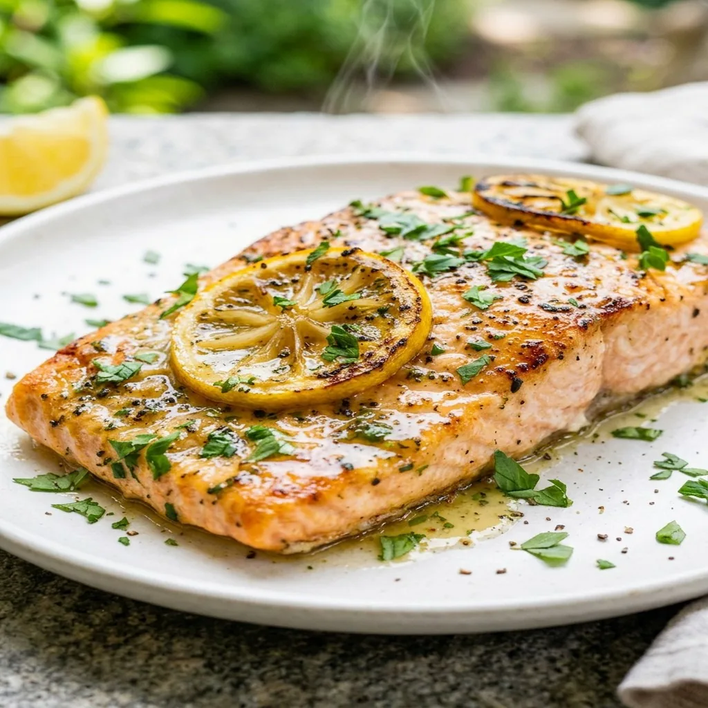 Baked Lemon Garlic Salmon