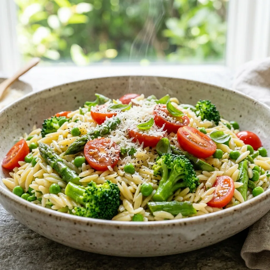 One Pot Orzo Primavera