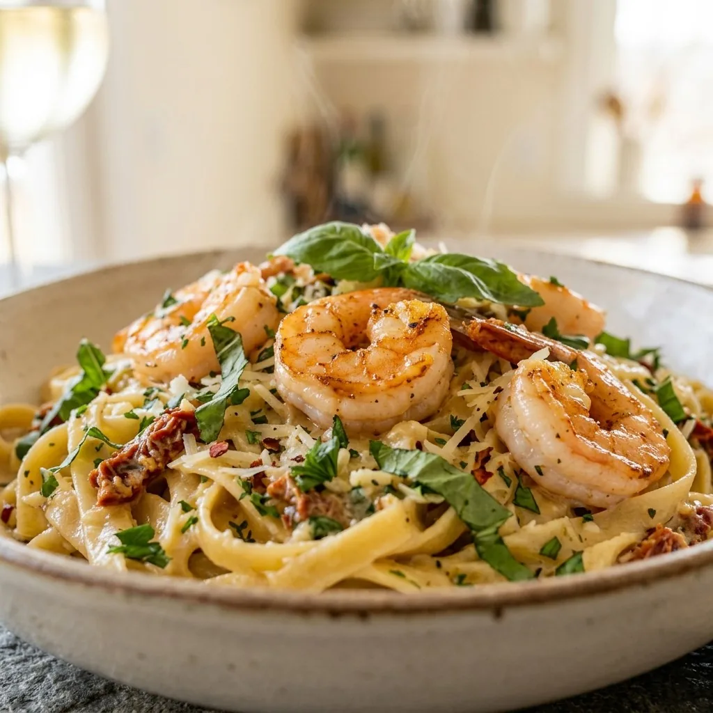 Tuscan Shrimp Pasta