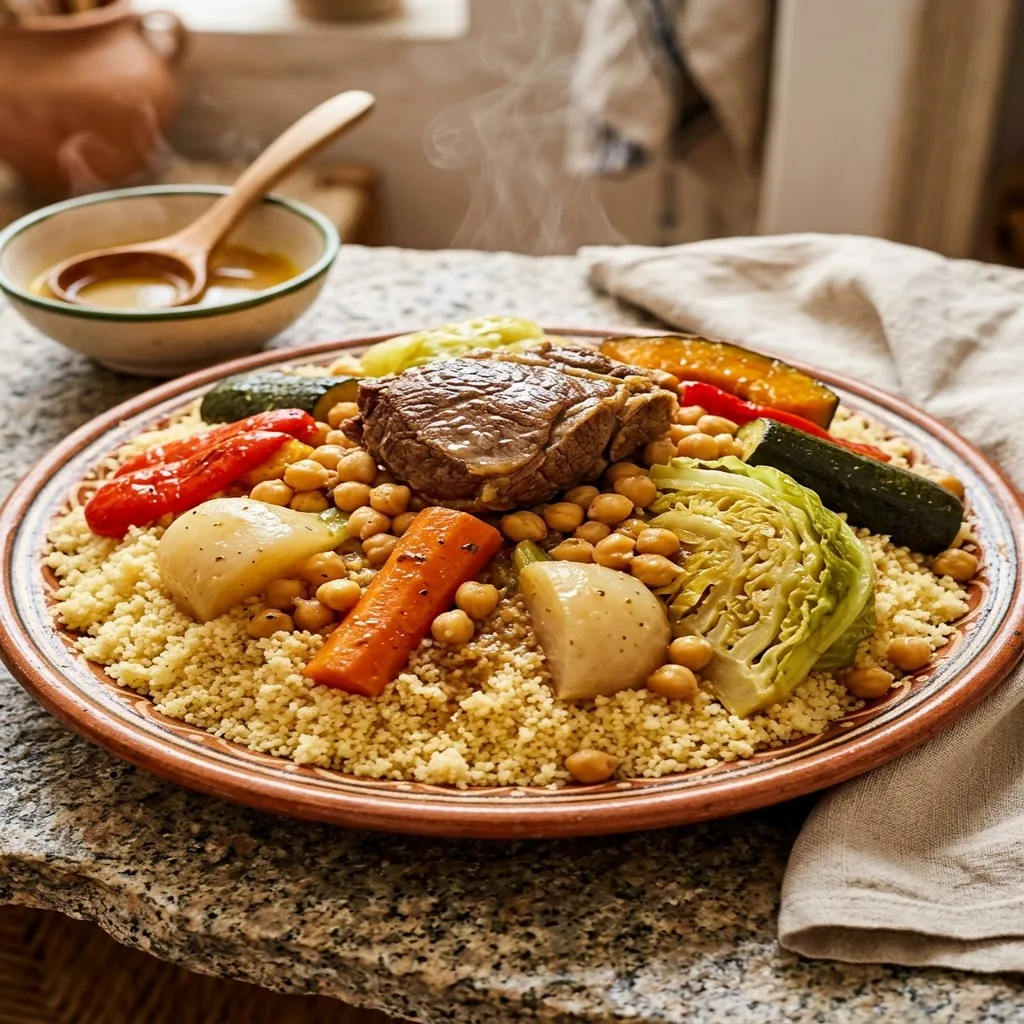 Moroccan Couscous with Seven Vegetables