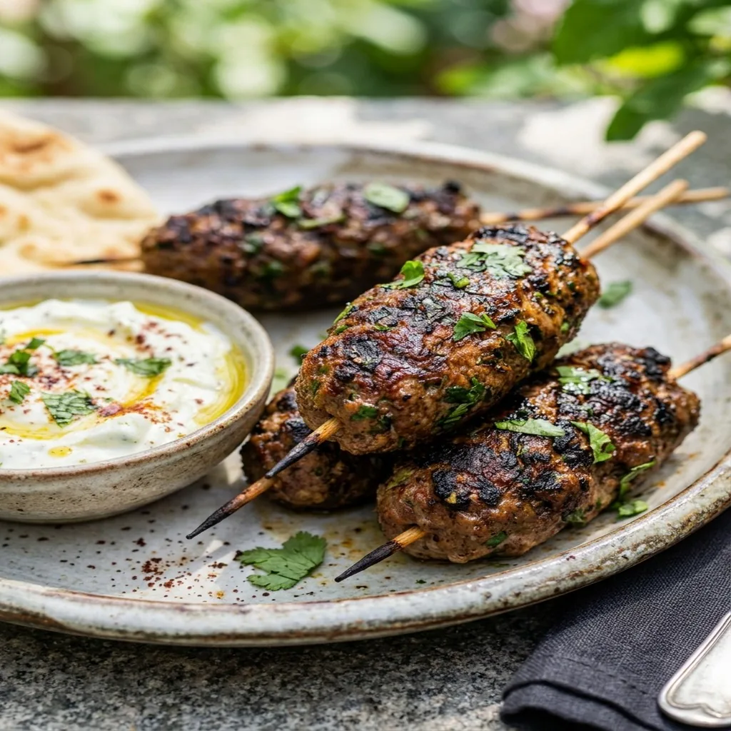 Lamb Koftas with Yoghurt Dressing