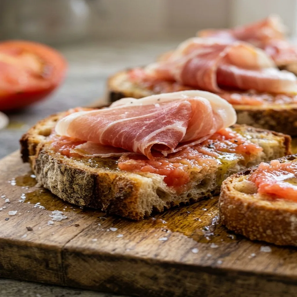 Pan con Tomate y Jamón de Serrano