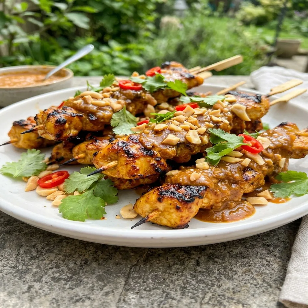 Thai Chicken Satay with Peanut Sauce