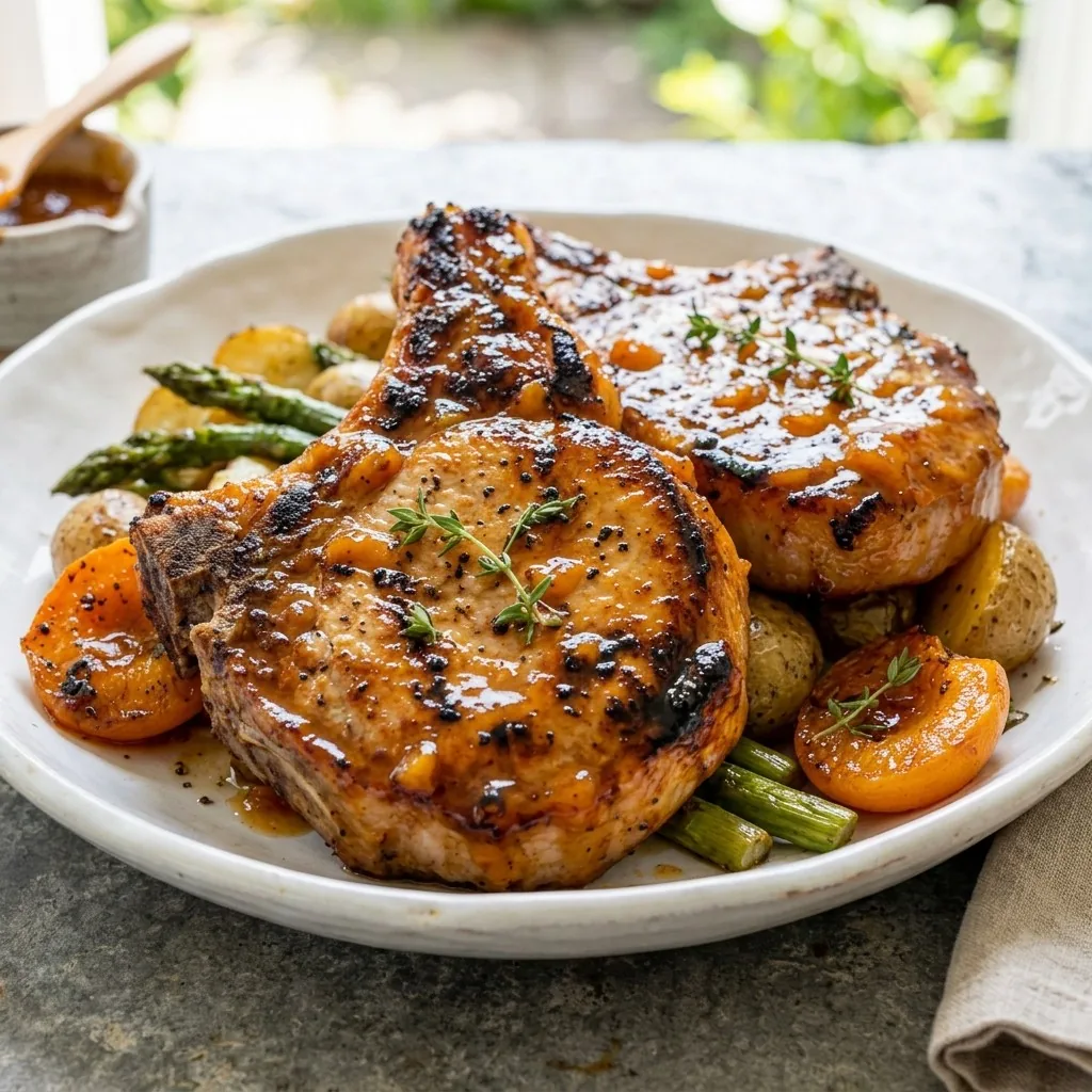 Apricot Glazed Pork Chops