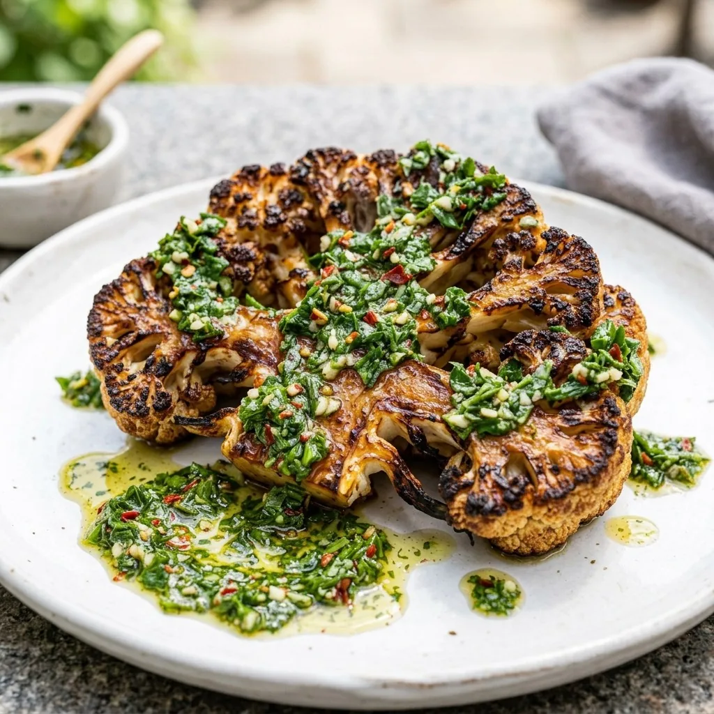 Cauliflower Steaks with Chimichurri