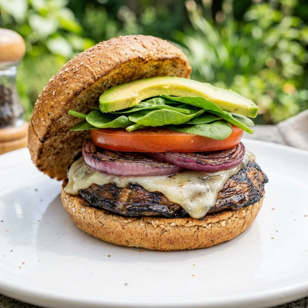 The Best Grilled Portobello Mushroom Burger