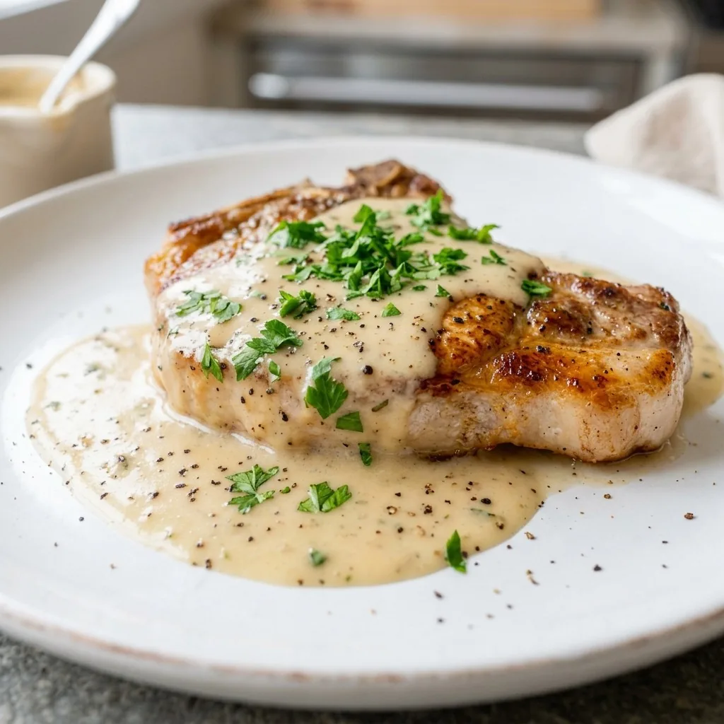 Pork Chops with Apple Gravy
