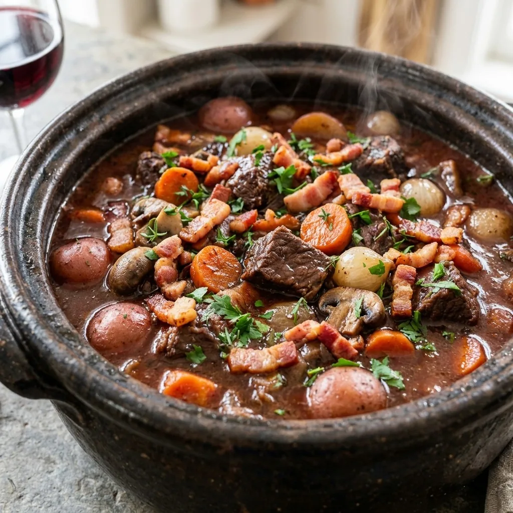 Slow Cooker Beef Bourguignon
