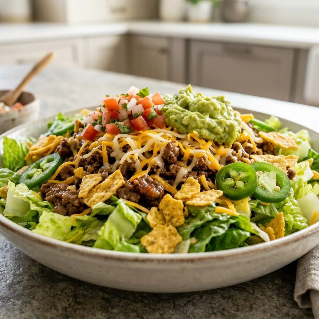 Healthy Taco Salad with Ground Beef