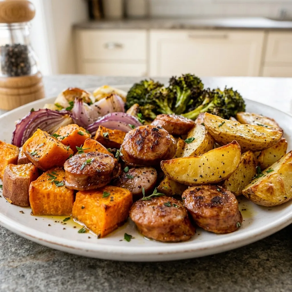 Sheet Pan Chicken Sausage and Veggies