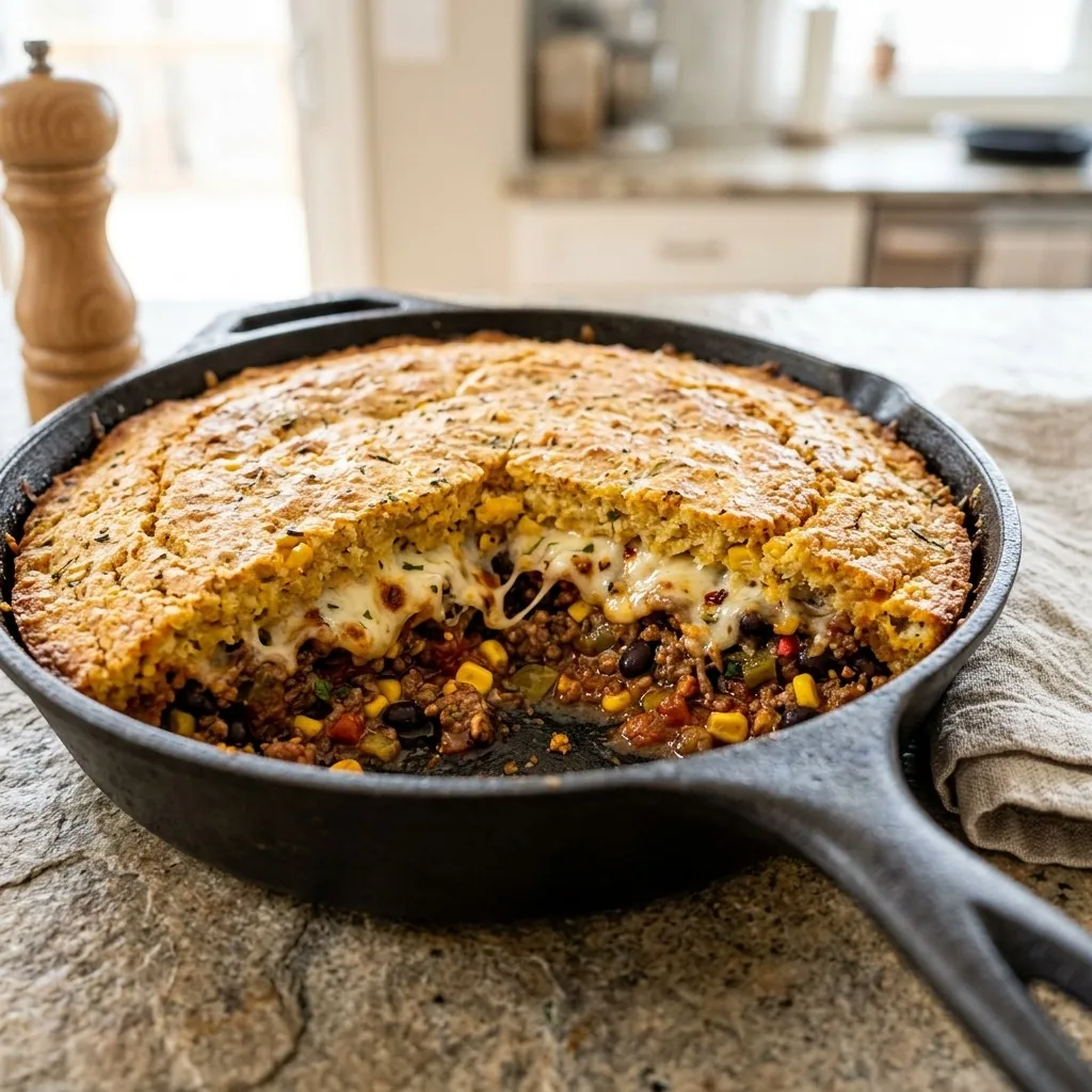Cornbread Cowboy Casserole