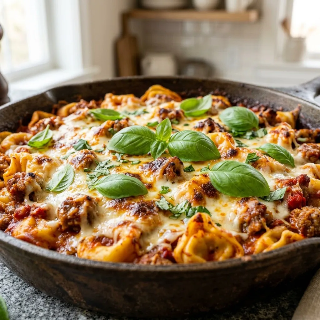 Easy One-Pan Baked Tortellini