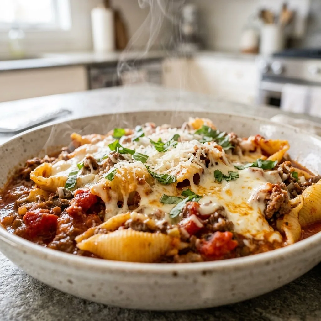 Instant Pot Lazy Lasagna Beef and Shells